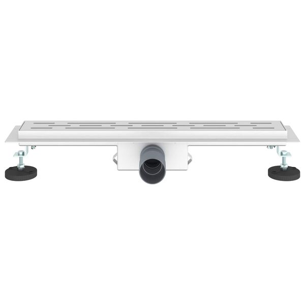 vidaXL Душов дренаж с линия на дизайна Сребрист 60 cm