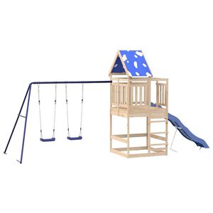 vidaXL Комбинирано детско съоръжение за игра на открито, бор масив