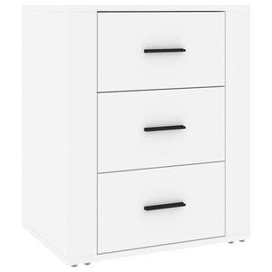 vidaXL Нощно шкафче, бяло, 50x36x60 см, инженерно дърво