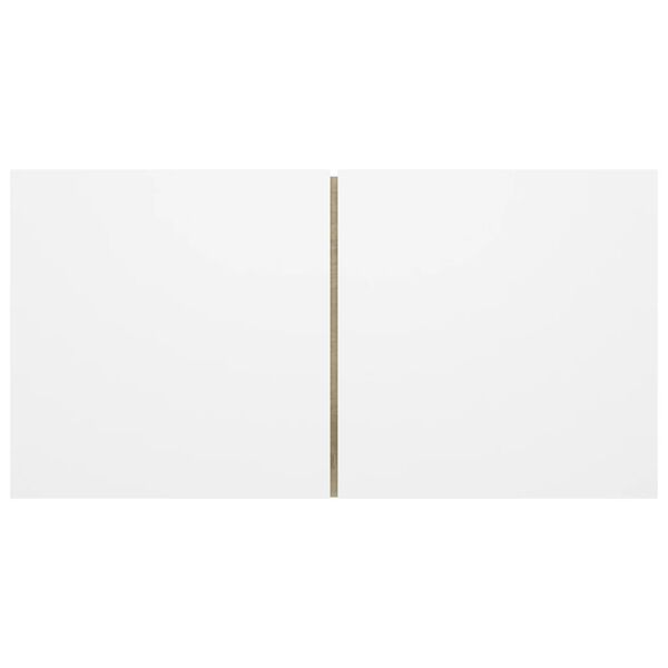 vidaXL Окачен TВ шкаф, бяло и дъб сонома, 60x30x30 см