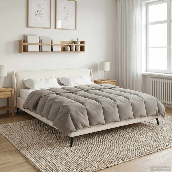 vidaXL Зимен юрган Патичено Зелен 200 x 220 cm Микрофибър