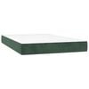 vidaXL Матрак с покет пружини 120 x 220 x 20 см Тъмнозелено