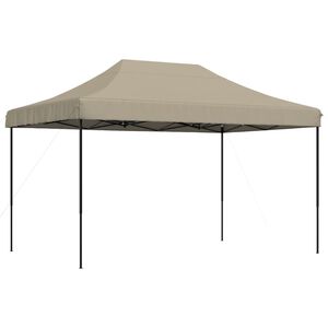 vidaXL Сгъваема парти шатра, pop-up, таупе, 440x292x315 см