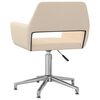 vidaXL Въртящи се трапезни столове, 4 бр, кремави, текстил