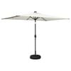 vidaXL Градински parasol с LED светлини 200 x 300 cm Полиестер Кремаво