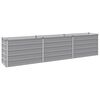 vidaXL Вдигната леха за градина Сиво 240 x 40 x 55 см