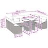 vidaXL Градински Софа Комплект с възглавница със съхранение 10 pcs Сив