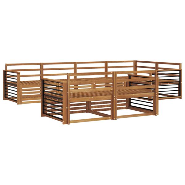 vidaXL Комплект дивани за открито 7 pcs Естествен