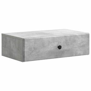 vidaXL Стенен страничен масичка Бетонно сиво 59 x 34,5 x 17 см