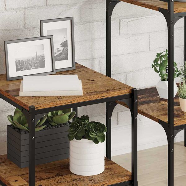 vidaXL Етажерка Борд 4 pcs Кафяво 40 x 40 x 1,5 cm Инженерно дърво