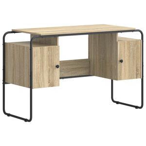 vidaXL Бюро с място за съхранение Дъб сонома 120 x 50,5 x 75,5 см