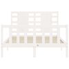 vidaXL Рамка за легло без матрак, бял, 120x200 см, бор масив
