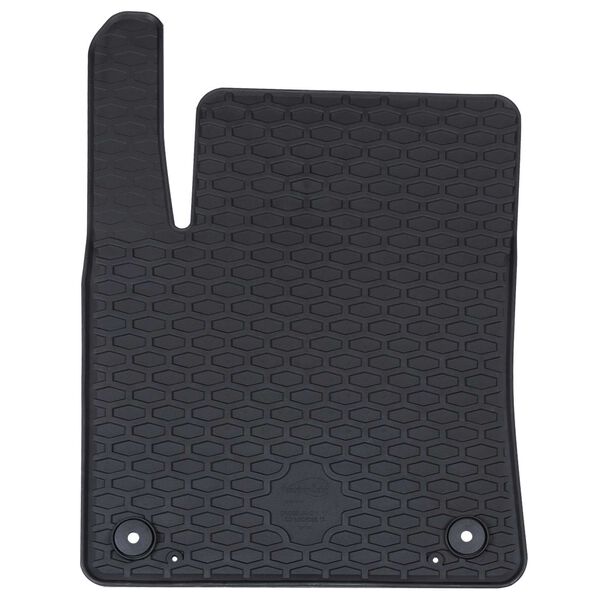 vidaXL Автомобилен килим 4 pcs Черен Каучук