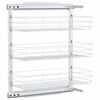 vidaXL Издърпваща се кошница за кухня 3 нива сребриста 47x25x56 см