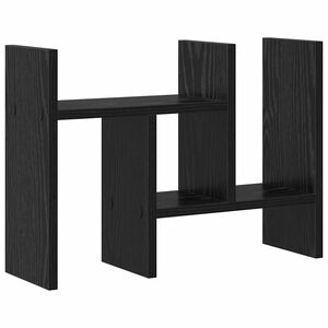 vidaXL Организатор за бюро Черен дъб 50 x 15,5 x 35,5 см