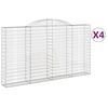 vidaXL Габионни кошници арка 4 бр 300x30x160/180 см поцинковано желязо