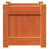 vidaXL Градински сандък, восъчнокафяв, 31x31x31 см, борово дърво масив
