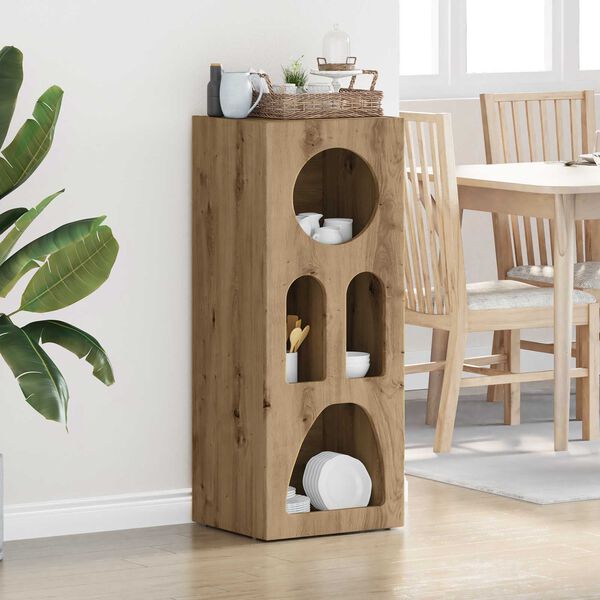 vidaXL Служебен шкаф Дъб 40 x 35 x 100.5 см Инженерно дърво