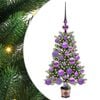 vidaXL Коледно дърво с 150 LED светодиода с поставка Зелен 65 cm ПЕ