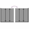 vidaXL Душова обшивка Черно 130 x 138 см ESG стъкло и алуминий