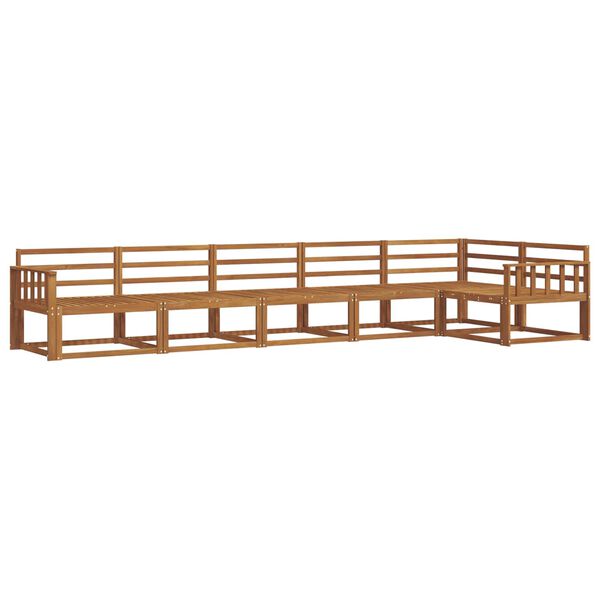 vidaXL Комплект дивани за открито 6 pcs Естествен