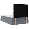 vidaXL Легло с място за съхранение и LED Тъмен сив 120 x 200 cm Кадифе
