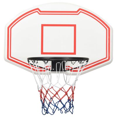vidaXL Баскетболно табло бяло 90x60x2 см полиетилен