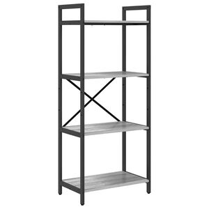 vidaXL Рафт за книги 4 нива 56 x 34 x 133,5 см Инженерна дървесина