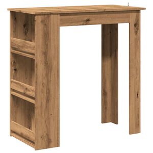 vidaXL Бар маса с рафтове, дъб артизан, 102x50x103,5 см