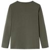 Детска тениска с дълъг ръкав, каки, 104