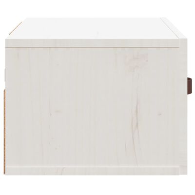 vidaXL Нощно шкафче за стенен монтаж, бяло, 40x29,5x22 см
