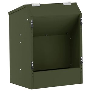vidaXL Хранилка за зайци Маслиненозелено 33,5 x 25,5 x 45,5 см 3 кг