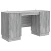 vidaXL Бюро с рафт Сива сонома 142,5 x 50 x 75 см Инженерна дървесина