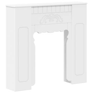 vidaXL Рамка за камина Бяло 93 x 20 x 89 см Инженерна дървесина