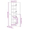 vidaXL Висок шкаф Старо дърво 45 x 42,5 x 185 см