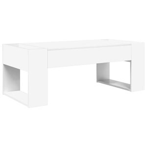 vidaXL Масичка за кафе Бяло 110 x 50 x 41 см Инженерна дървесина
