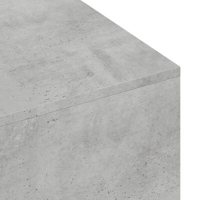 vidaXL Кафе маса, бетонно сива, 100x49,5x31 см, инженерно дърво