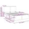 vidaXL Рамка за легло Бетон 160 x 200 cm Солидно борово дърво