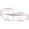 vidaXL Рамка за легло с таблото Черен дъб 120 x 200 cm Инженерно дърво