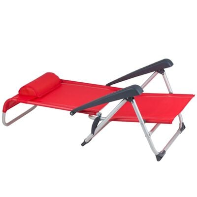 Bo-Camp Плажен стол, алуминий, червен, 1204793