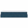 vidaXL Османска легло с матрак, тъмносиньо, 100x200 см, кадифе