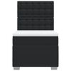 vidaXL Боксспринг легло с матрак, черно, 80x200 см, изкуствена кожа