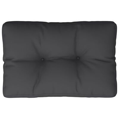 vidaXL Палетна възглавница, черна, 60x40x12 см, текстил