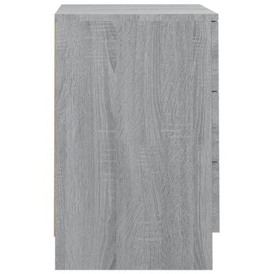 vidaXL Нощни шкафчета, 2 бр, сив сонома, 38x35x56 см, инженерно дърво