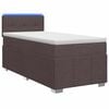 vidaXL Континентално легло с матрак Тъмен кафяв 90 x 200 cm Текстил
