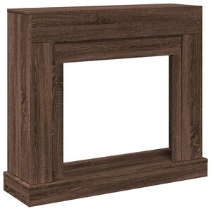 vidaXL Облицовка за камина, кафяв дъб, 100x30x87,5 см, инженерно дърво