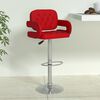 vidaXL Бар табуретка, виненочервена, изкуствена кожа