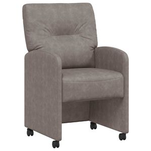 vidaXL Столове с Колела 2 бр. Изкуствена Сив 57 x 67 x 95 см