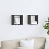 vidaXL Стенни кубични рафтове, 2 бр, сиви, 26x15x26 см