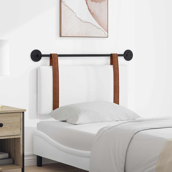 vidaXL Висяща табла Монтиране на стена Бял 90 x 55 x 5 см Антично PU